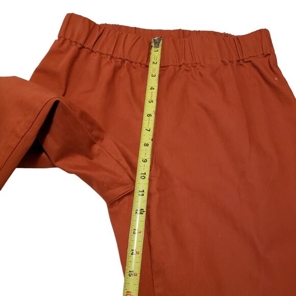Soft Surroundings Colorful Sz MT Rust Elastic Waist Pull On Snap Ankle Leggings - Picture 4 of 10